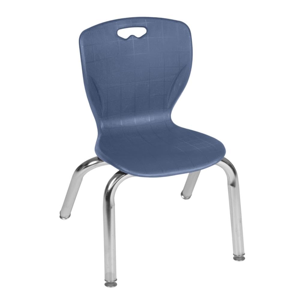 48" Round Mobile Table with 4 Navy Blue Chairs B9385