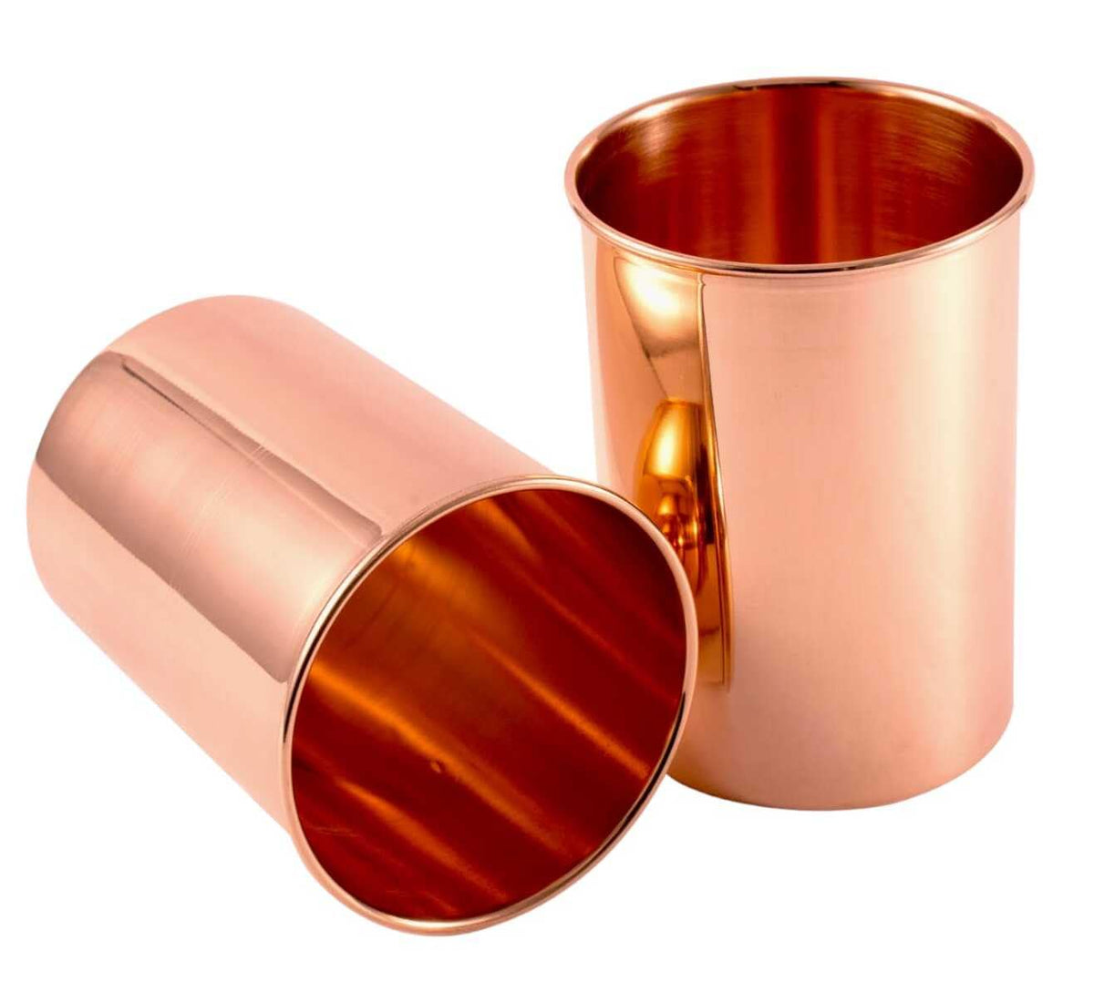 Copper Drinking Cups Set of 2, 350ml Unlined Uncoated T132