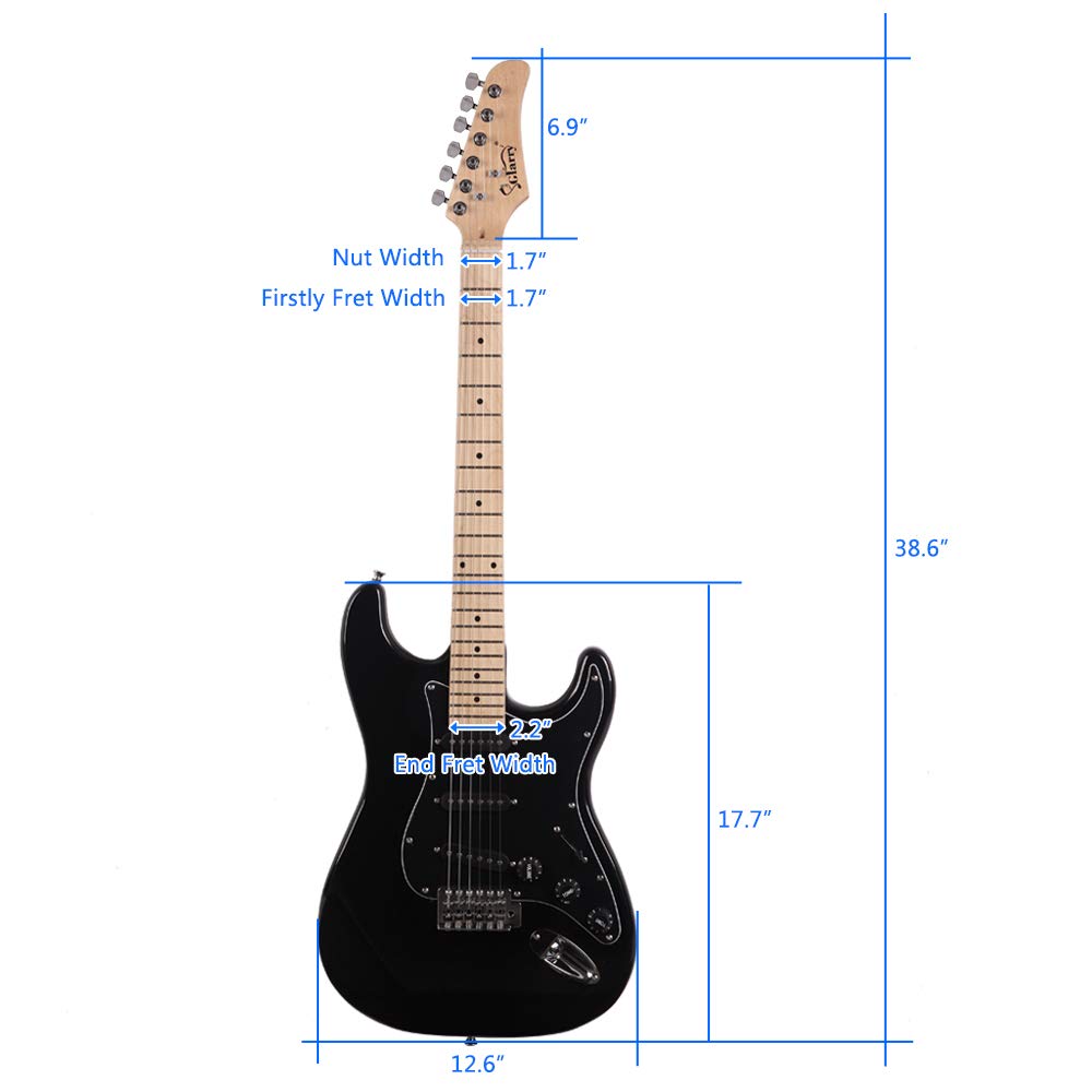 Full Size Electric Guitar with 20W Amp and Bag C739