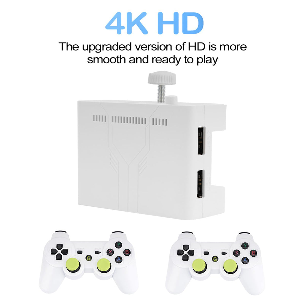 Retro Game Console 4K HD Wireless TV Stick Dual Handle Portable U233226