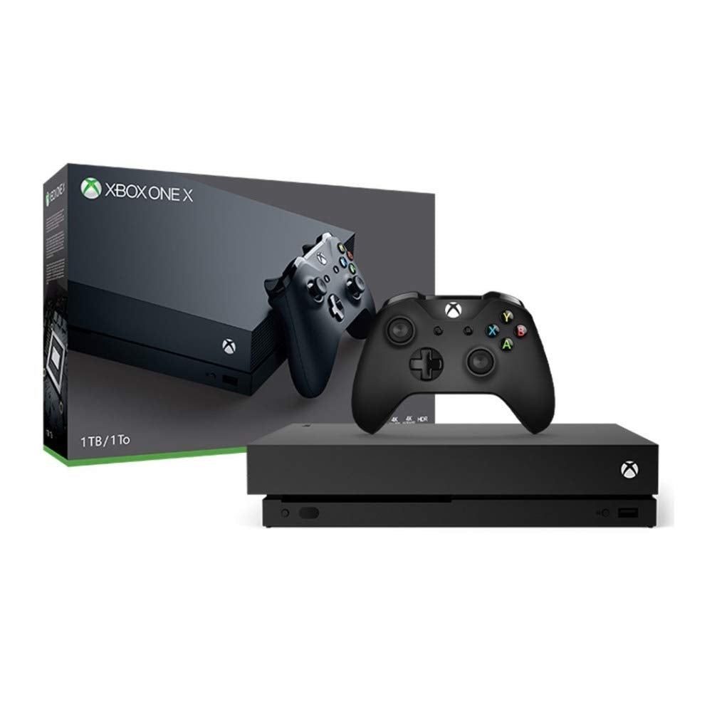 Xbox One X 1TB Gaming Console with Wireless Controller, Headset, Wired Controller and Game G383777