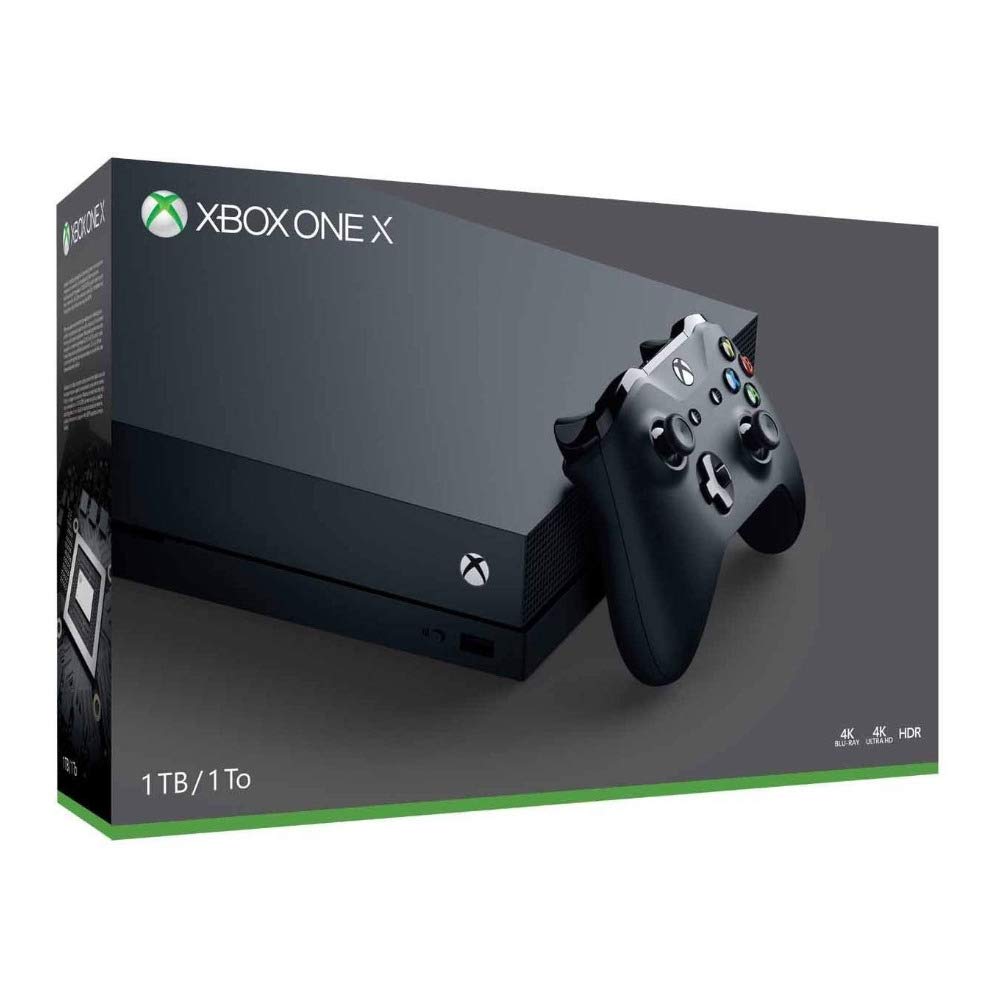 Xbox One X 1TB Gaming Console with Wireless Controller, Headset, Wired Controller and Game G383777