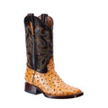 Ostrich Print Leather Western Boots S854