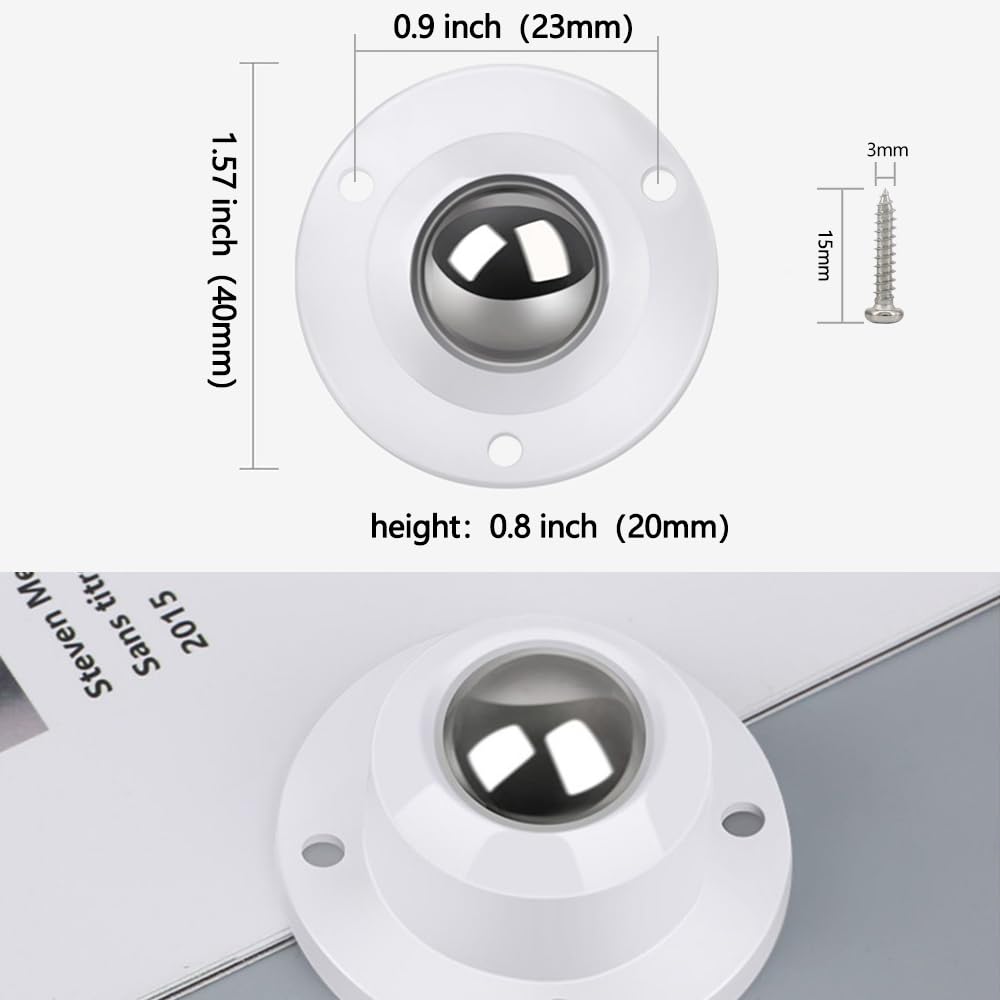Self Adhesive Caster Wheels 0.8 Inch Black 4 Pack K652639