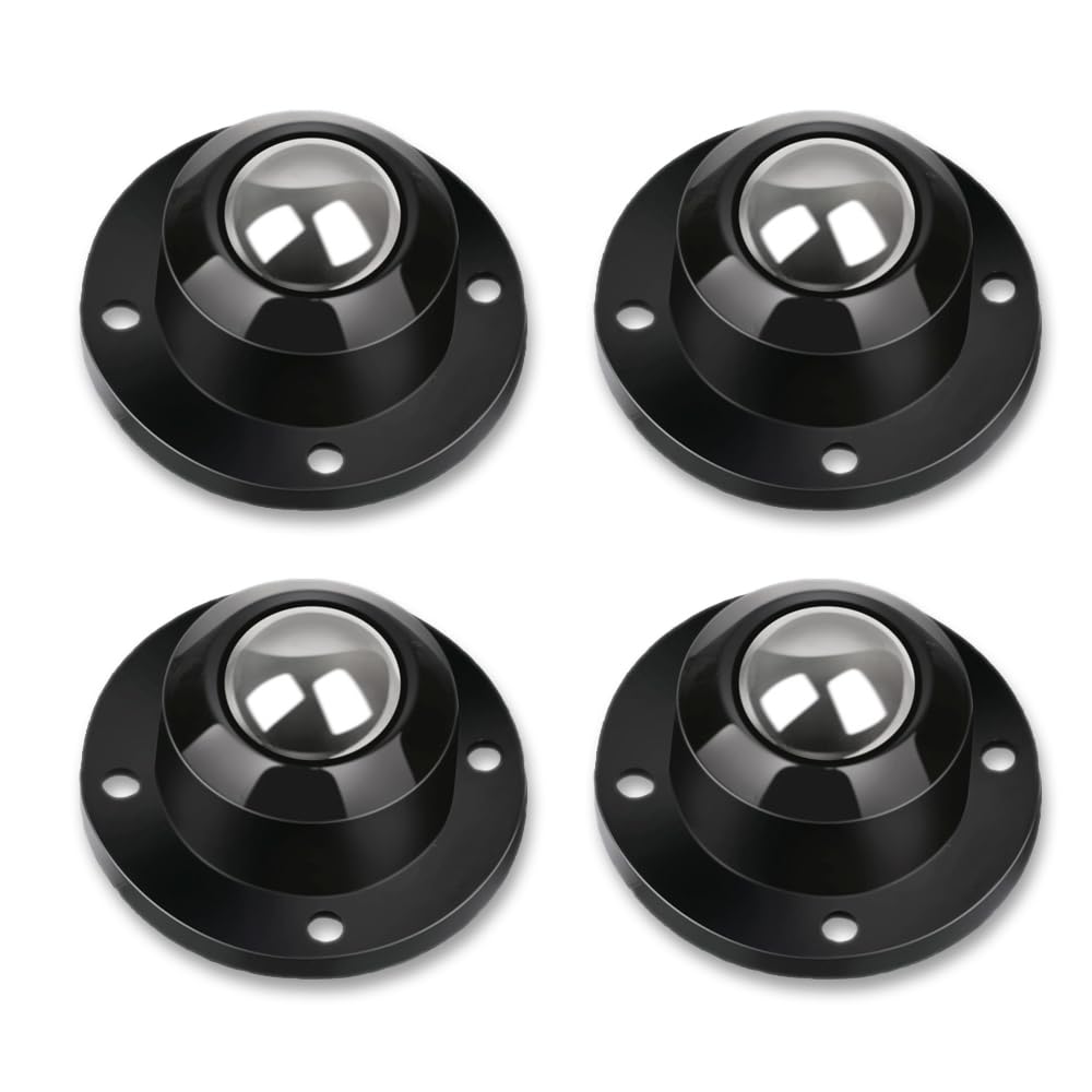 Self Adhesive Caster Wheels 0.8 Inch Black 4 Pack K652639