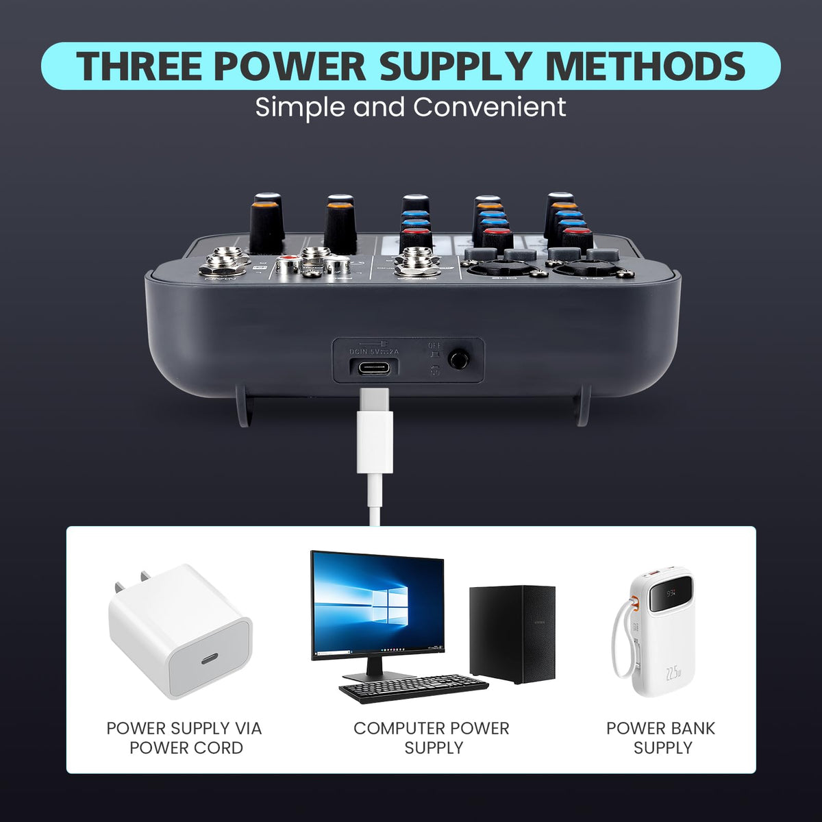 4 Channel DJ Audio Mixer with XLR 1/4" Interface O85266