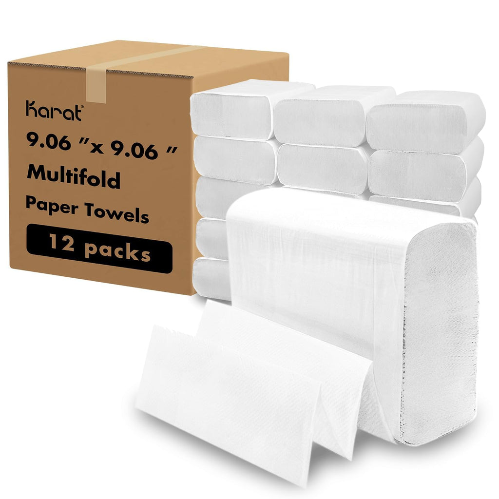 Multifold Paper Towels, Kraft, 334 Sheets X 12 Packs, Recycled Fibers L941