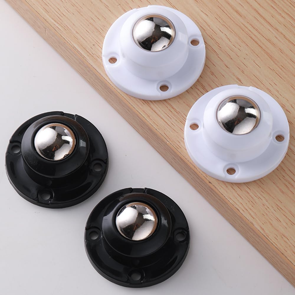 Self Adhesive Caster Wheels 0.8 Inch Black 4 Pack K652639