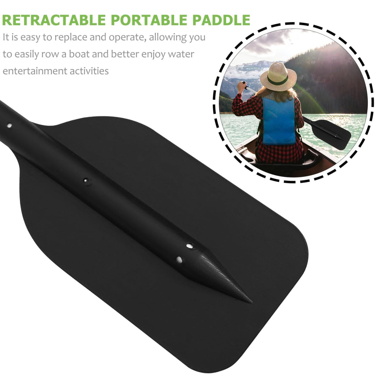 2Pcs Adjustable Aluminum Alloy Kayak Paddle E7296