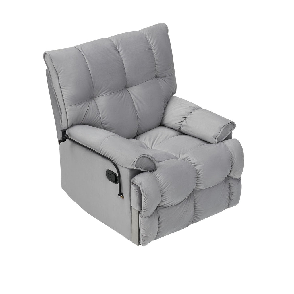 Gray Velvet Recliner Chair R9902