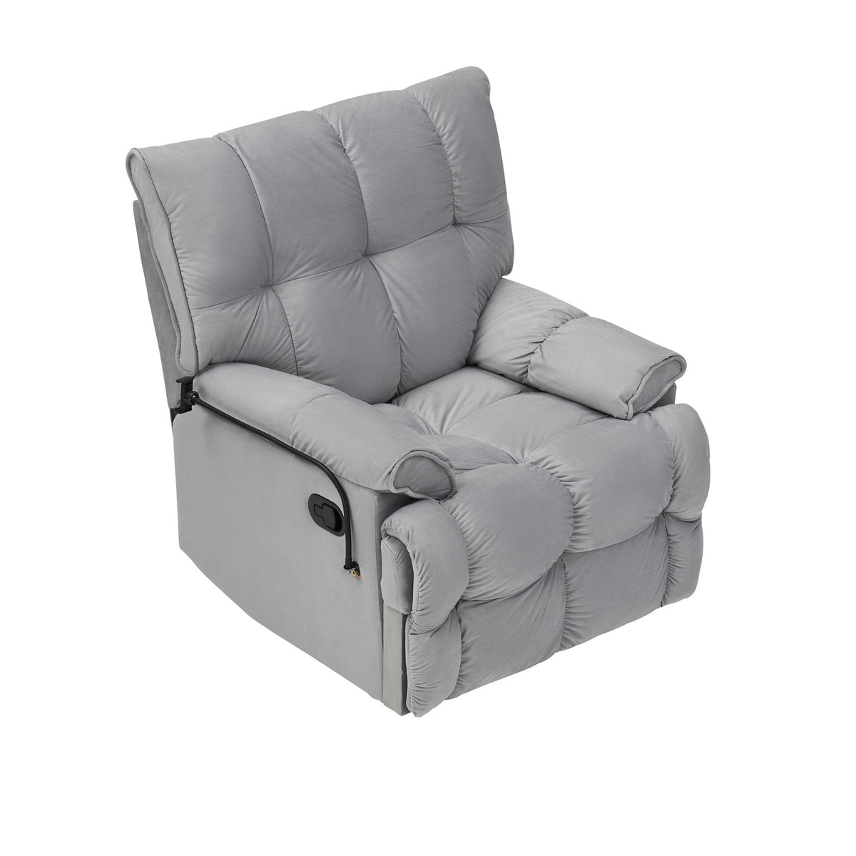 Gray Velvet Recliner Chair R9902