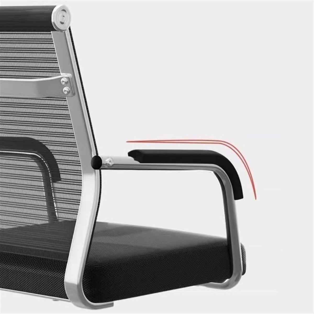 Breathable Mesh Office Chair with Armrests and Chrome Plated Metal Frame G7767