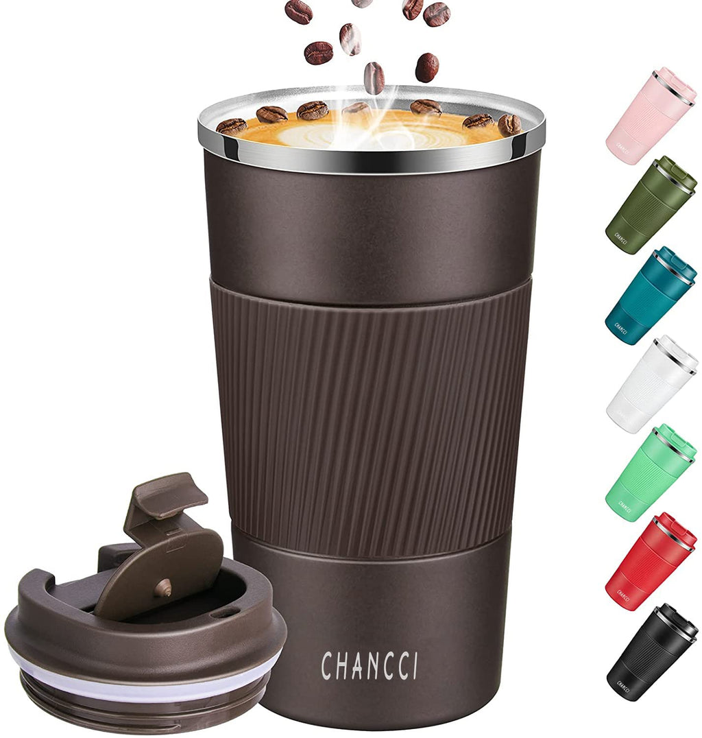 16 oz Insulated Stainless Steel Travel Coffee Mug with Screw Lid V169194