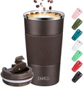16 oz Insulated Stainless Steel Travel Coffee Mug with Screw Lid V169194