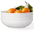 White Ceramic 32oz Pasta Bowls Set of 4 I13567