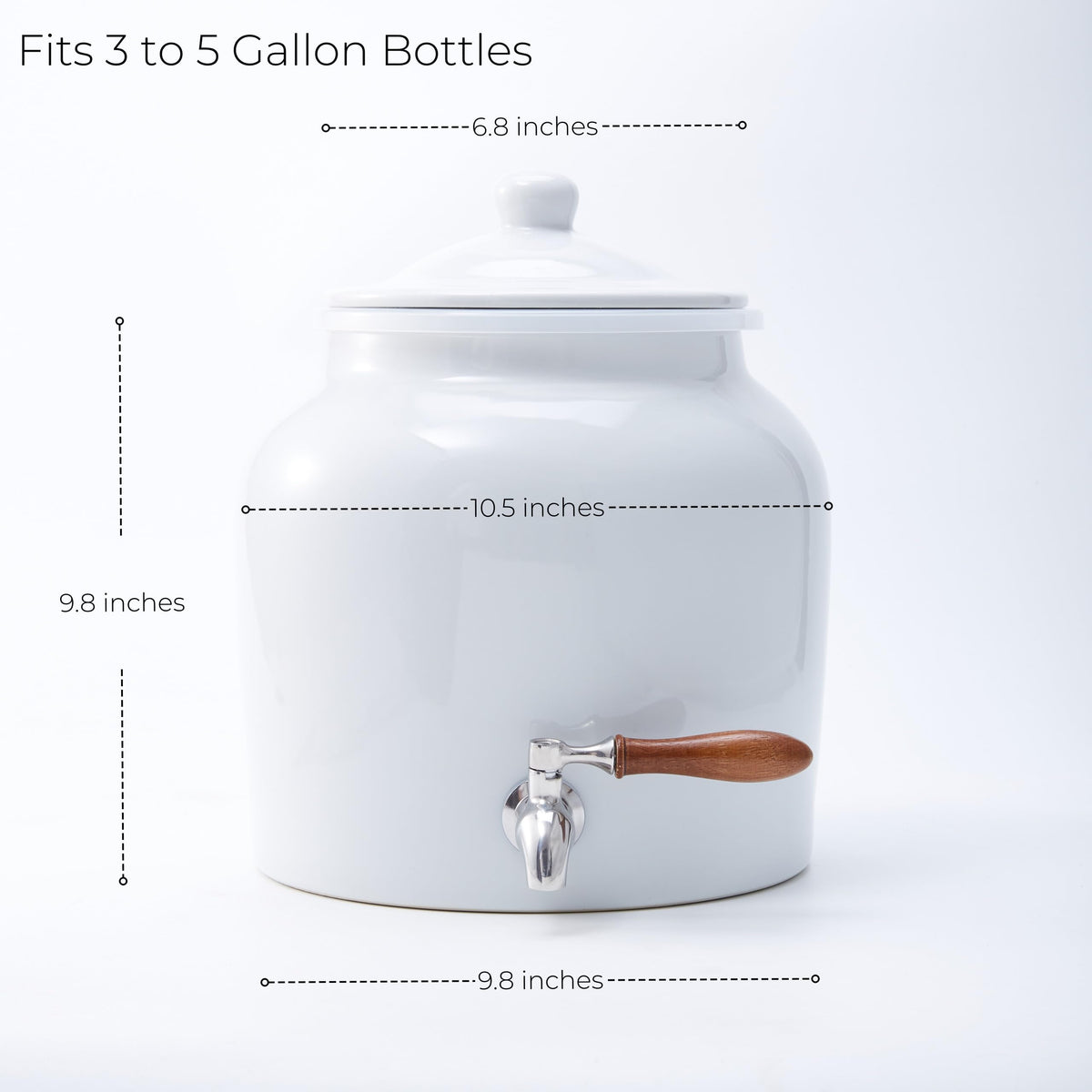 Ceramic Water Dispenser with Stainless Steel Faucet R95450