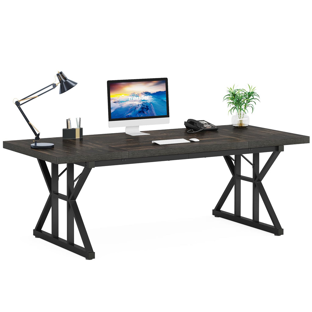 70.8 Inch Black Oak Executive Desk G12965