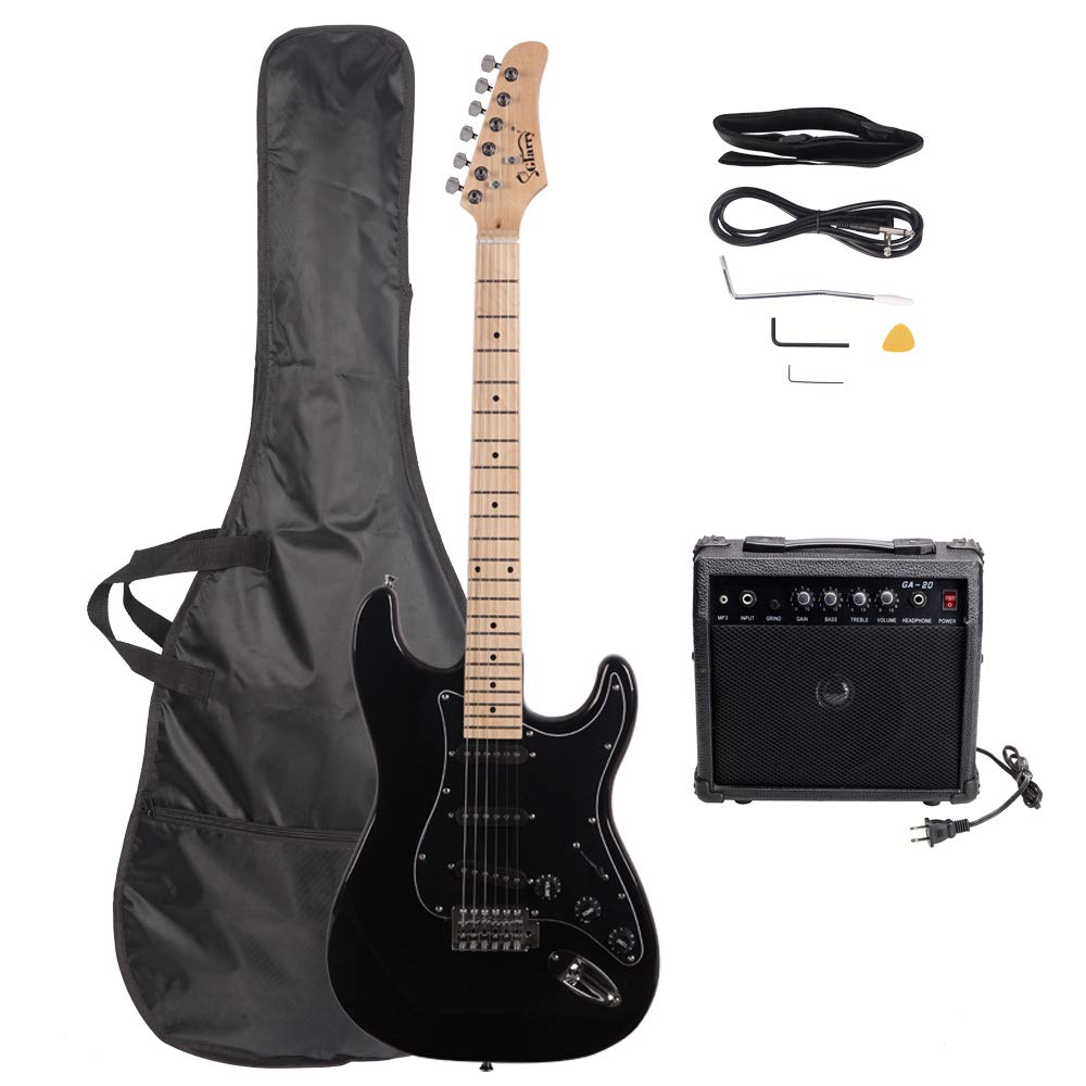 Full Size Electric Guitar with 20W Amp and Bag C739
