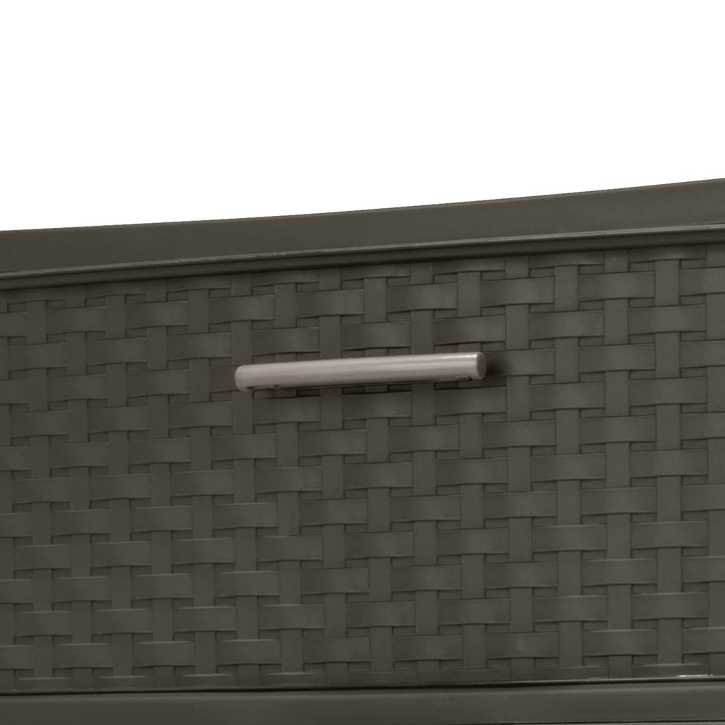 4 Drawer Espresso Wide Weave Tower W720184