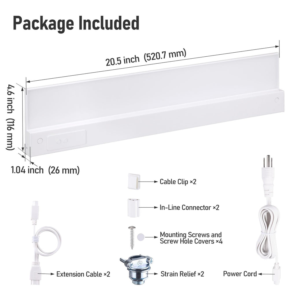 2-Pack Ultra-Slim LED Under Cabinet Lighting H122