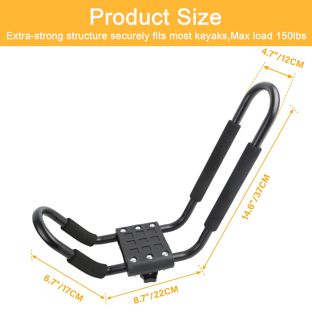 2 Pairs J-Bar Kayak Roof Rack Set of 4 Z3479