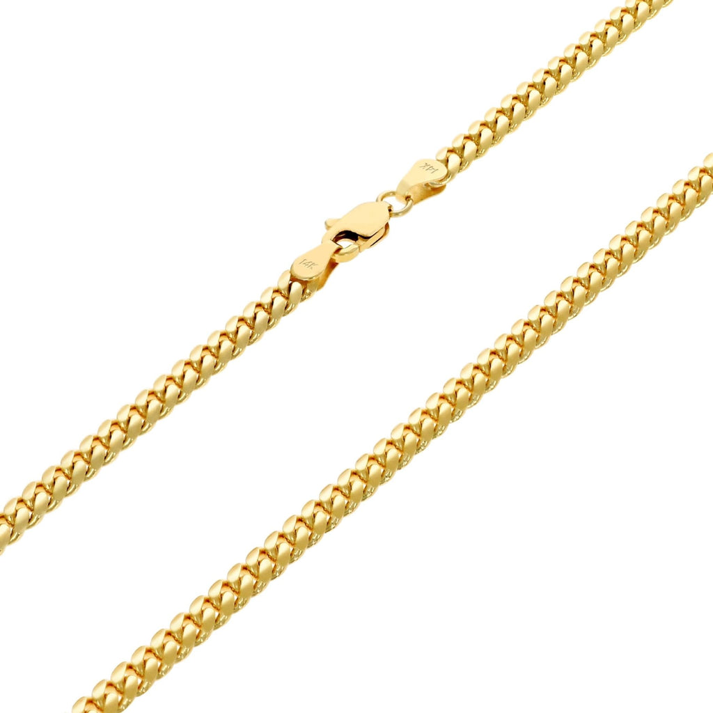 14k Yellow Gold Cuban Link Chain Necklace U889