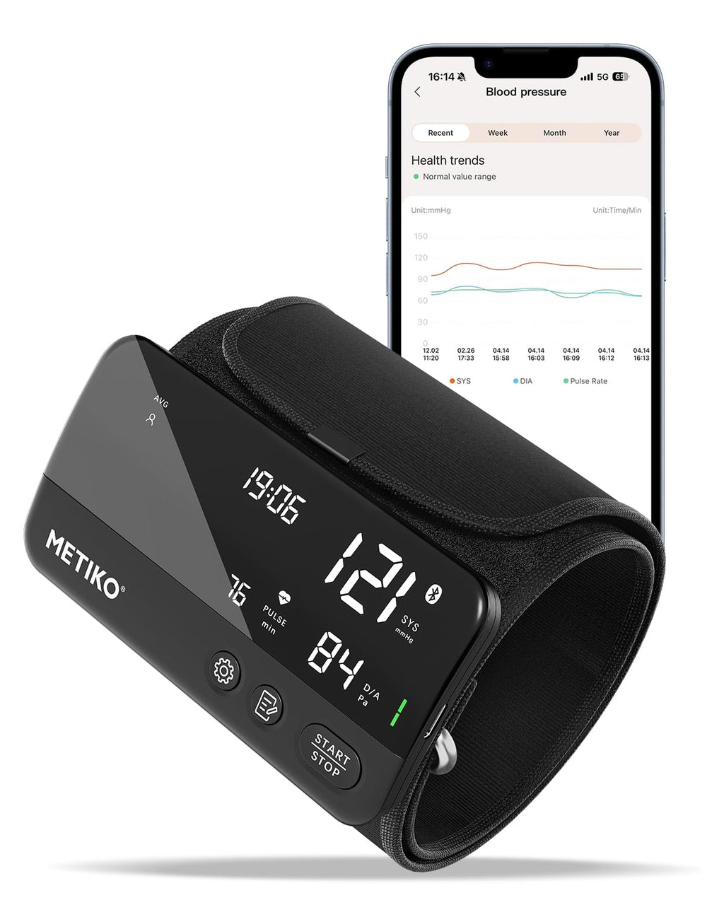 Wireless Upper Arm Blood Pressure Monitor Y887715