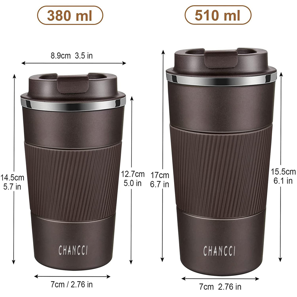 16 oz Insulated Stainless Steel Travel Coffee Mug with Screw Lid V169194