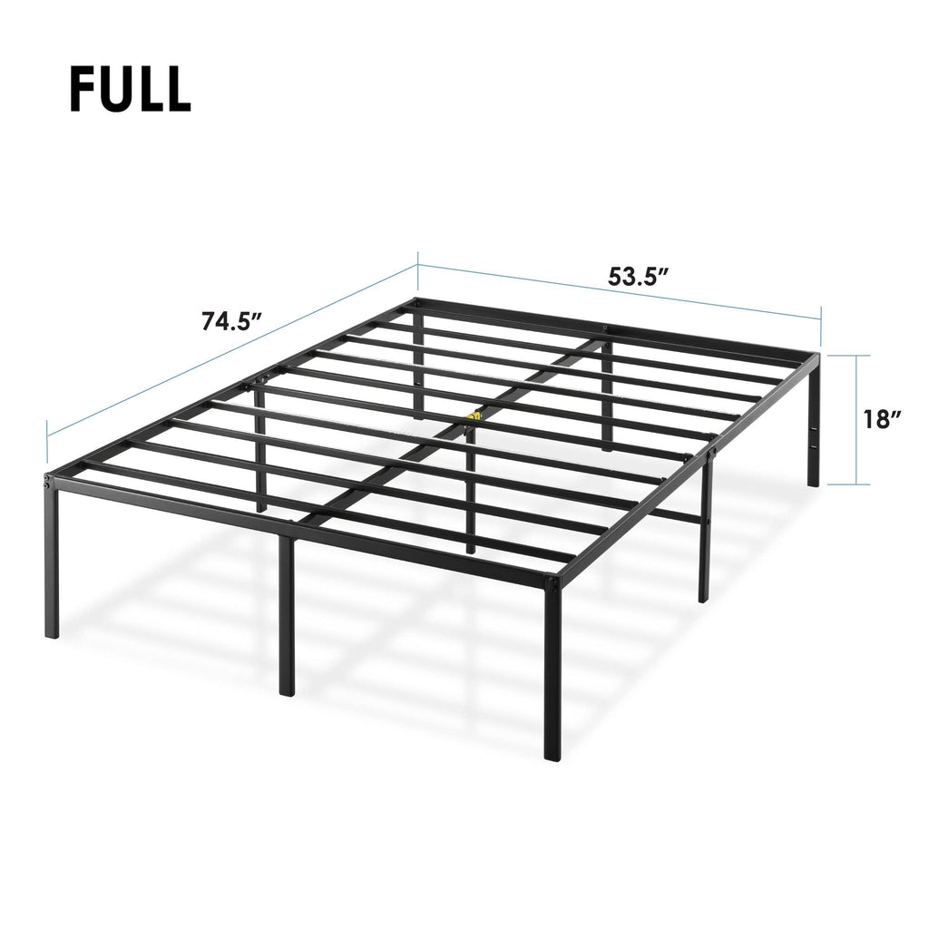 18 Inch Black Metal Platform Bed Frame G774