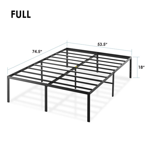 18 Inch Black Metal Platform Bed Frame G774