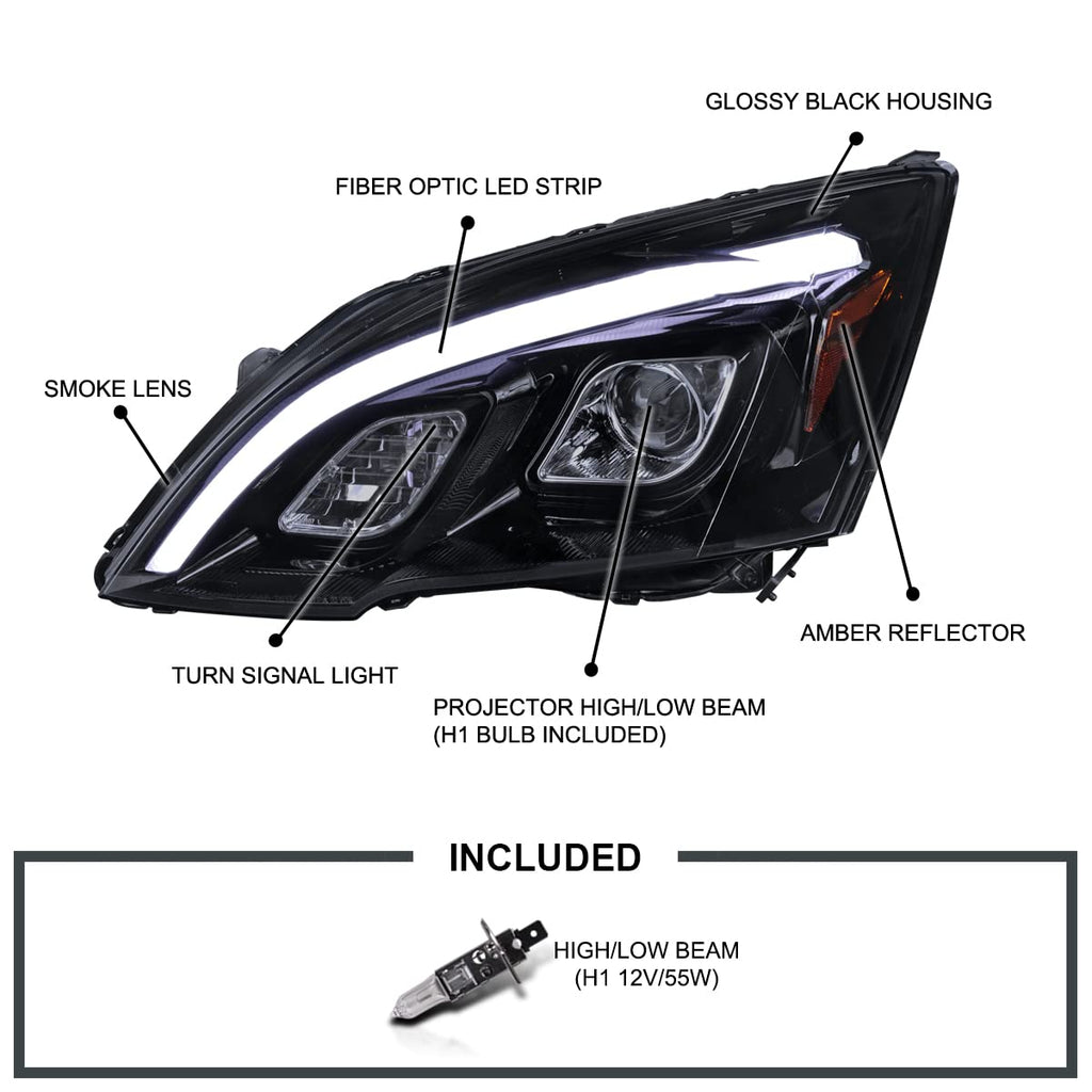 Glossy Black LED Projector Headlights Y373944