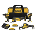 20-Volt Lithium-Ion Cordless Brushless Combo Kit 4-Tool with 2.0Ah Batteries W247