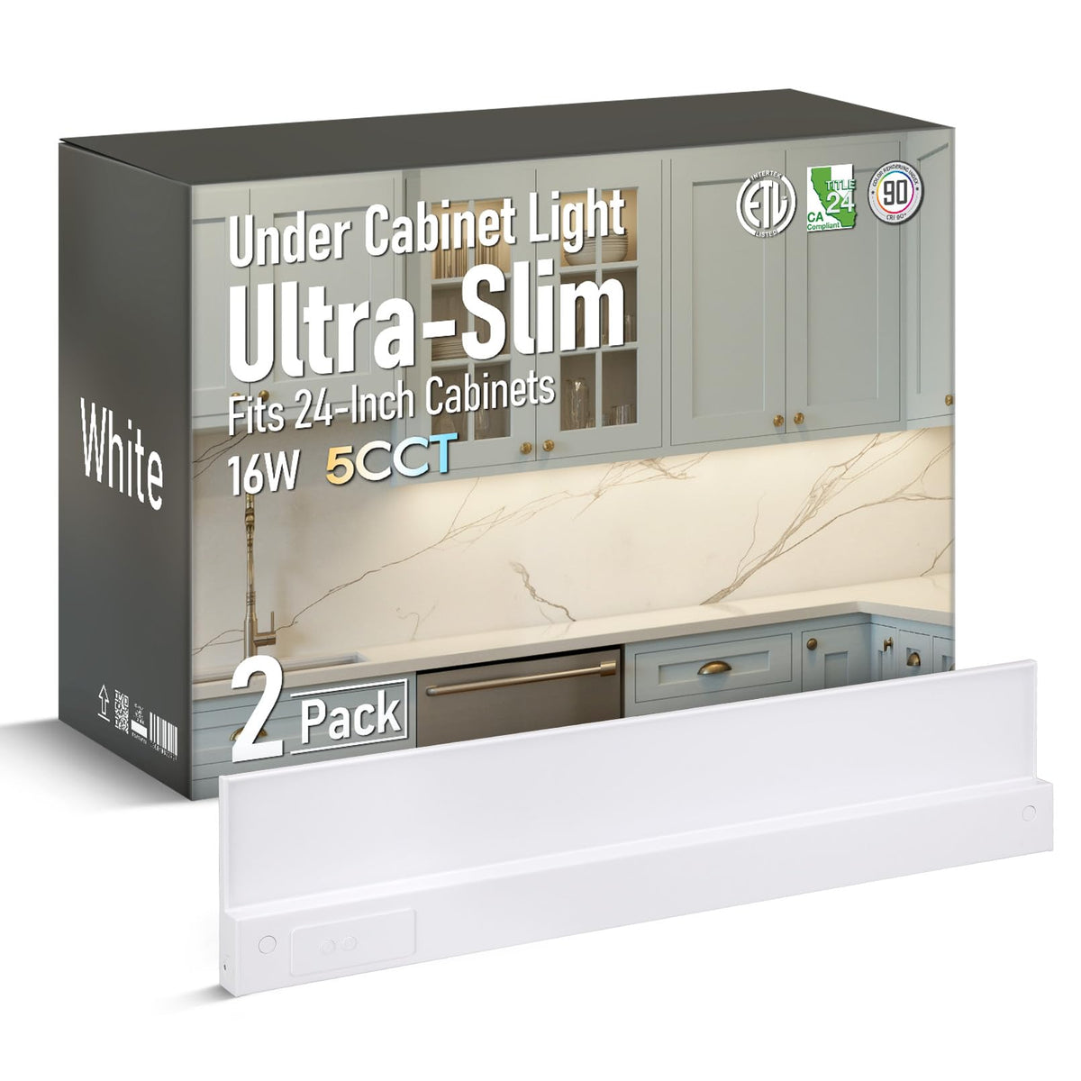 2-Pack Ultra-Slim LED Under Cabinet Lighting H122