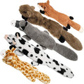 5 PCS Crinkle Plush Dog Squeaky Toys F8672