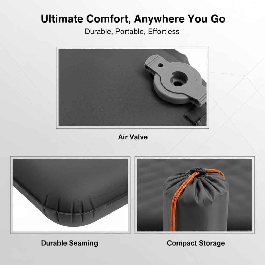 2 Pcs Inflatable Nylon TPU Seat Cushion Z8656