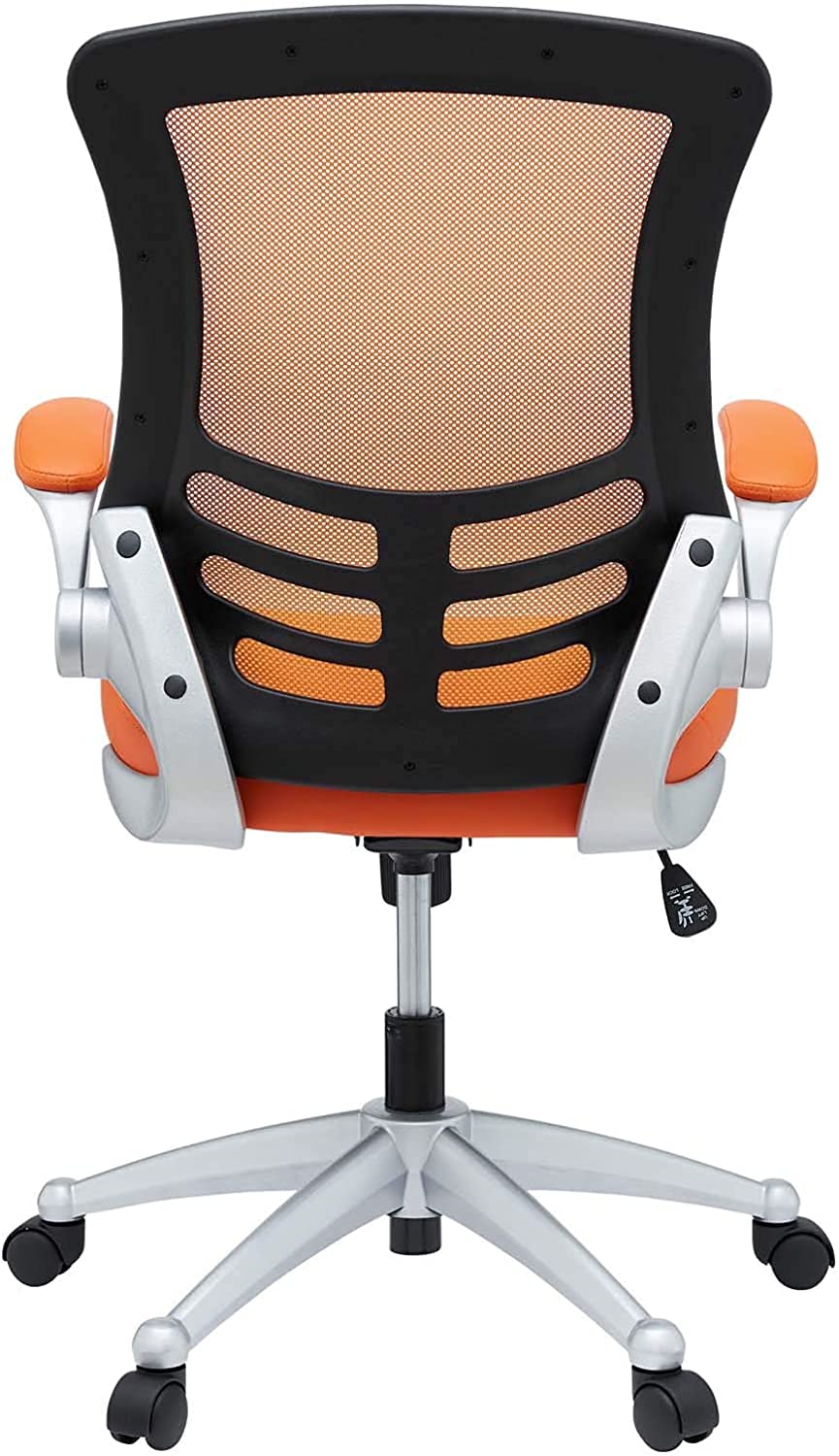 Orange Mesh Back Vinyl Seat Office Chair P6456
