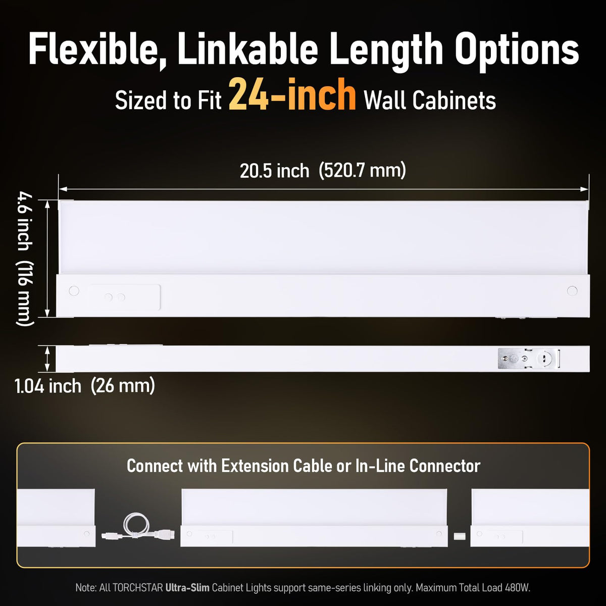 2-Pack Ultra-Slim LED Under Cabinet Lighting H122