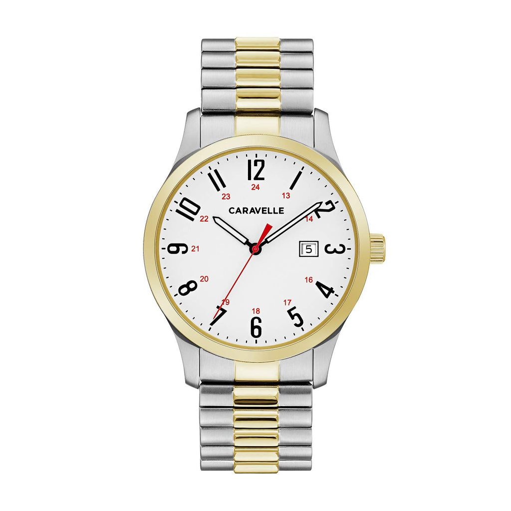 Men's Traditional Quartz Stainless Steel Watch with Expansion Band, 40mm X71320