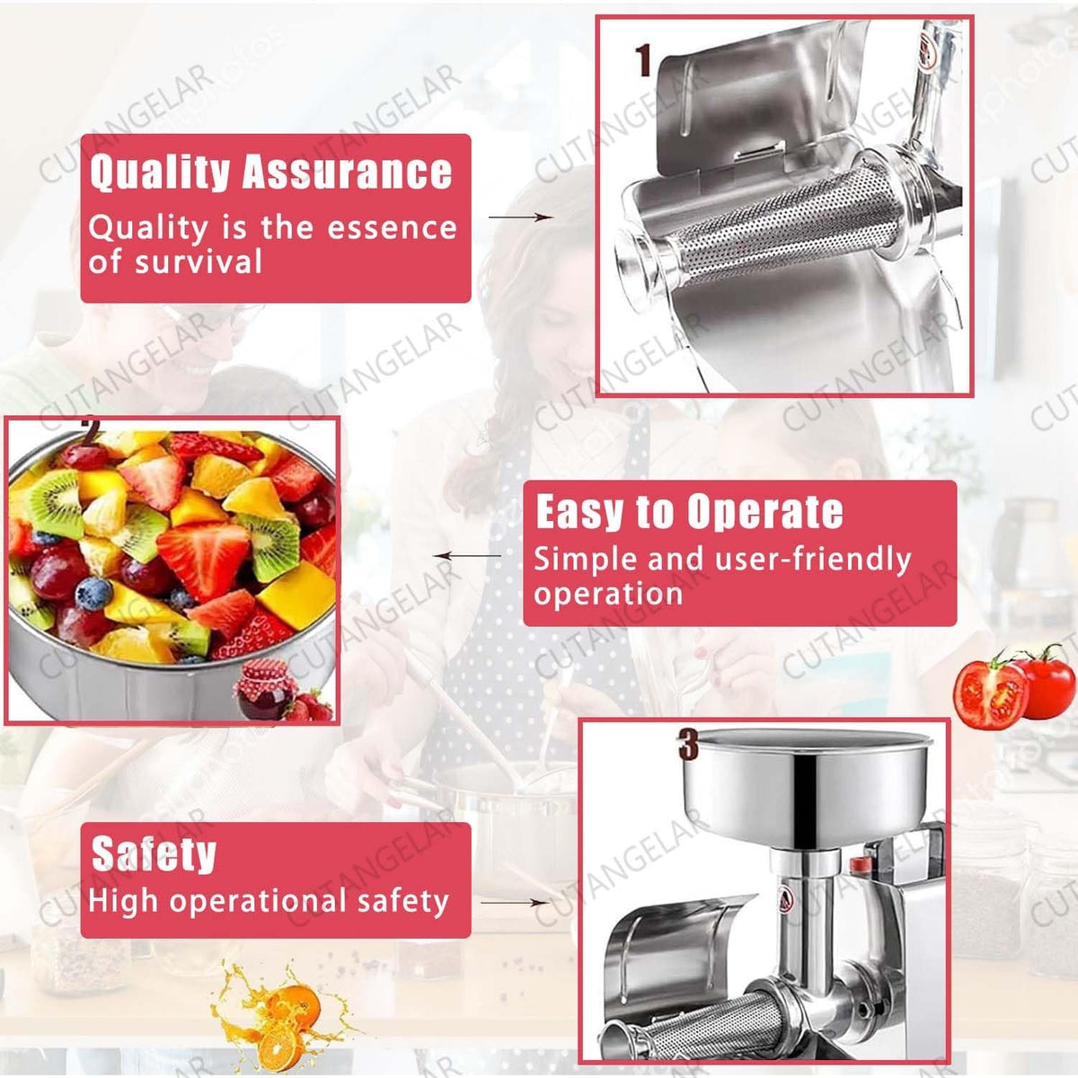 450W Large Capacity Stainless Steel Jam Machine K18467