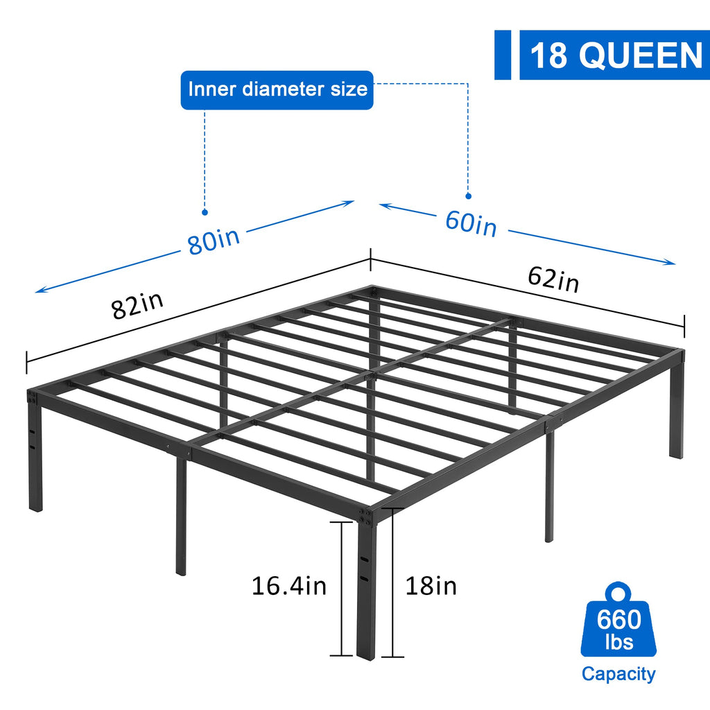 Queen Size Metal Platform Bed Frame F599242
