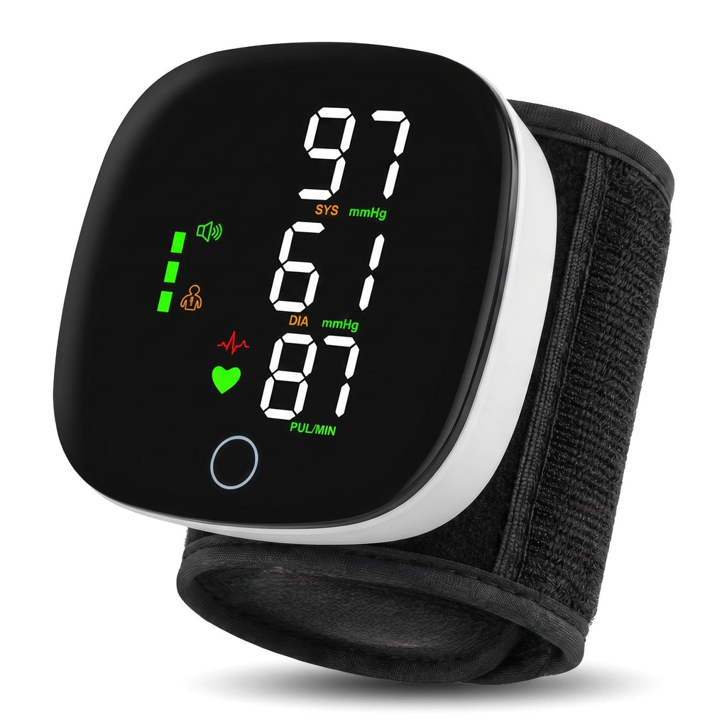 Wrist Blood Pressure Monitor with LCD Display and Voice Guide Q1935