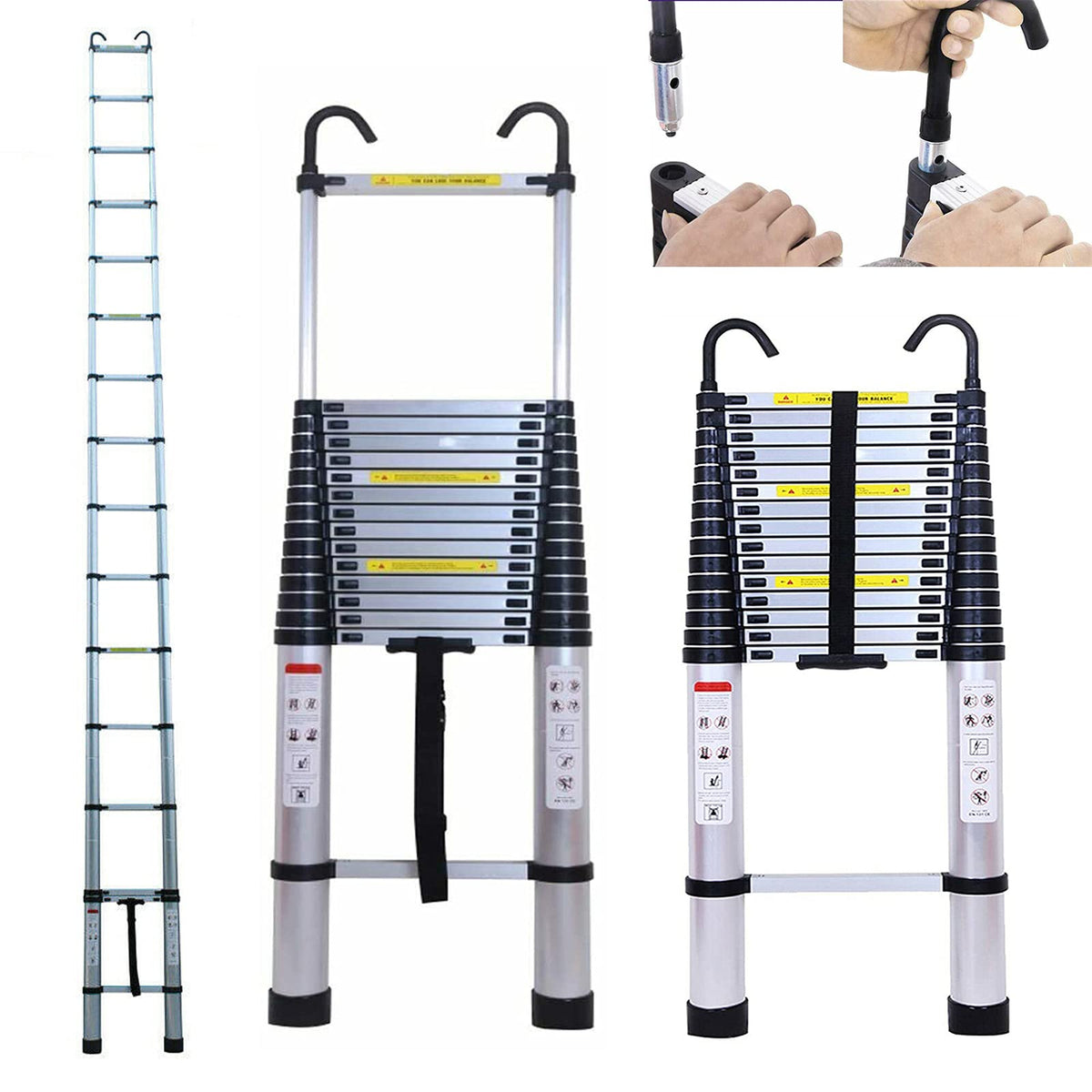 Telescoping Extension Ladder 20.34FT 330 Pound Capacity H5272