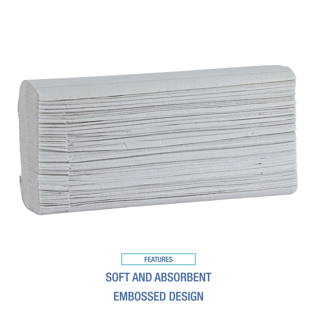 Green Multifold Towels, 250 per Pack, Case of 16 Packs E49555
