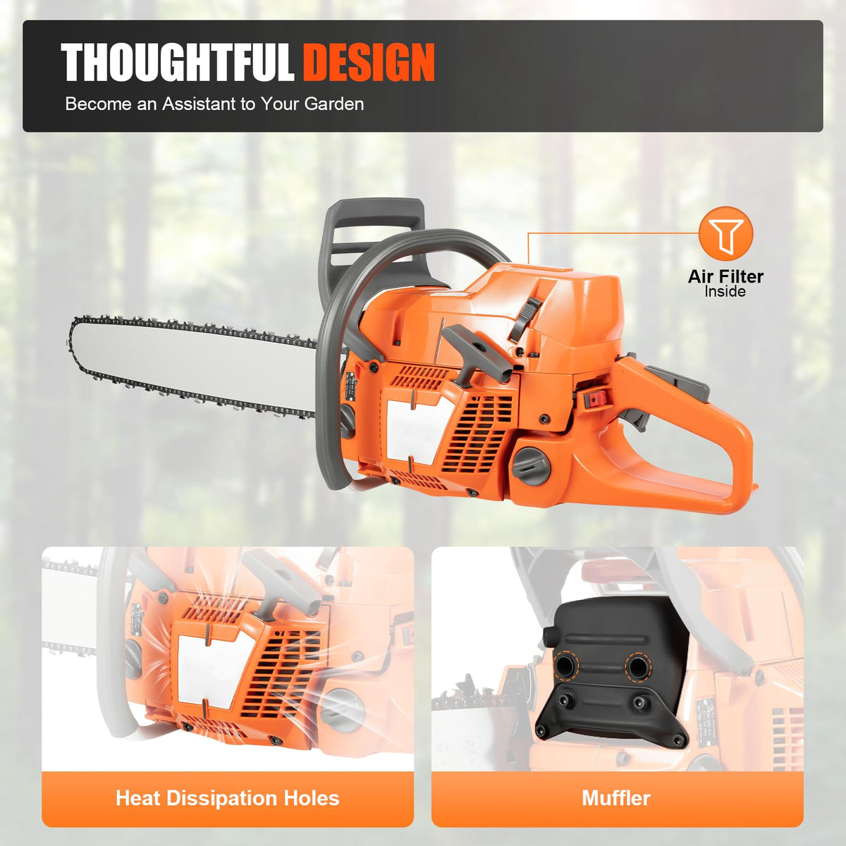 24 Inch 72cc 2 Stroke Gas Chainsaw N277023