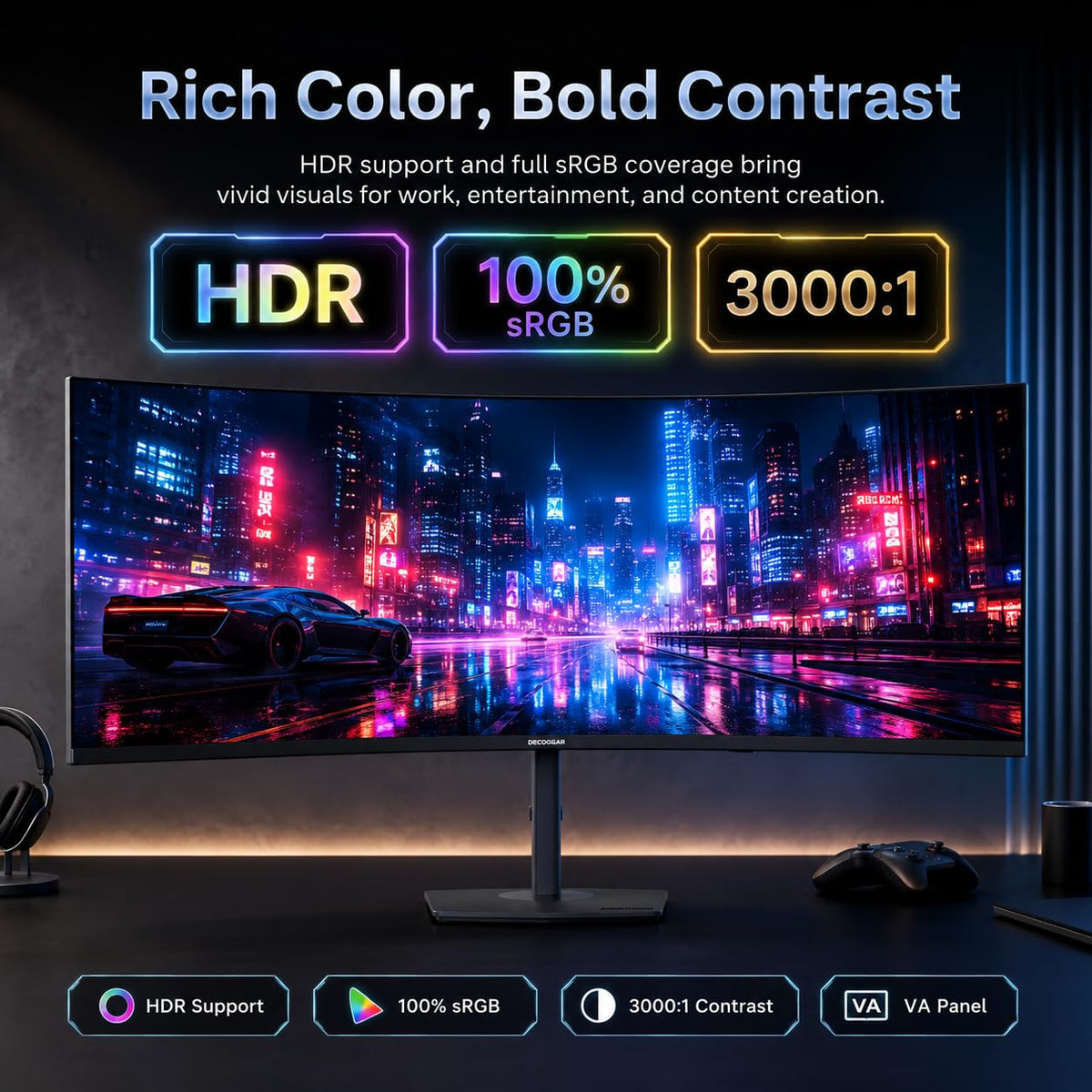 49 Inch Curved Ultrawide Monitor 5120x1440 120Hz Y36050