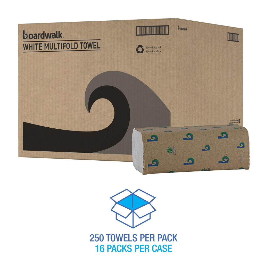Green Multifold Towels, 250 per Pack, Case of 16 Packs E49555