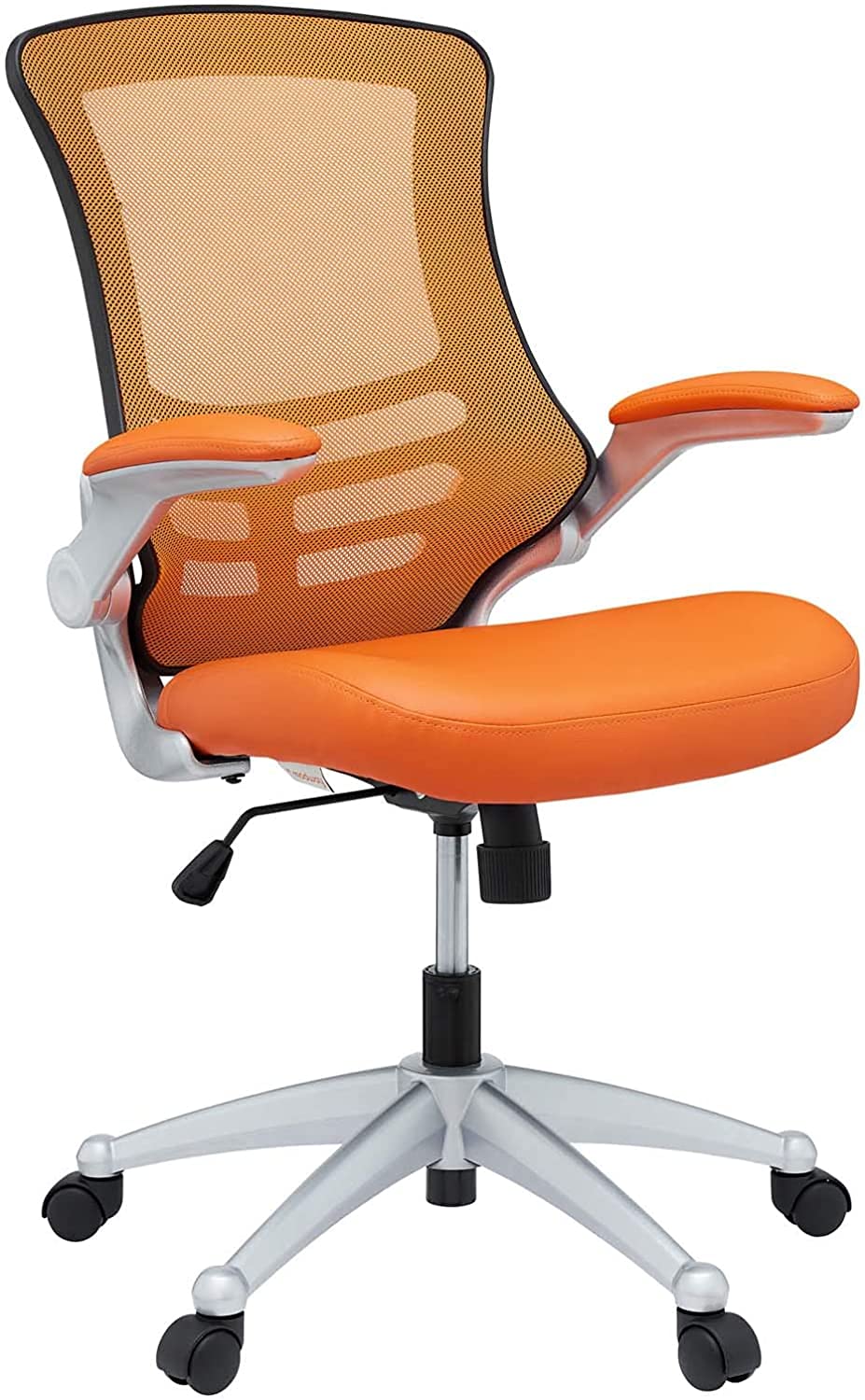Orange Mesh Back Vinyl Seat Office Chair P6456
