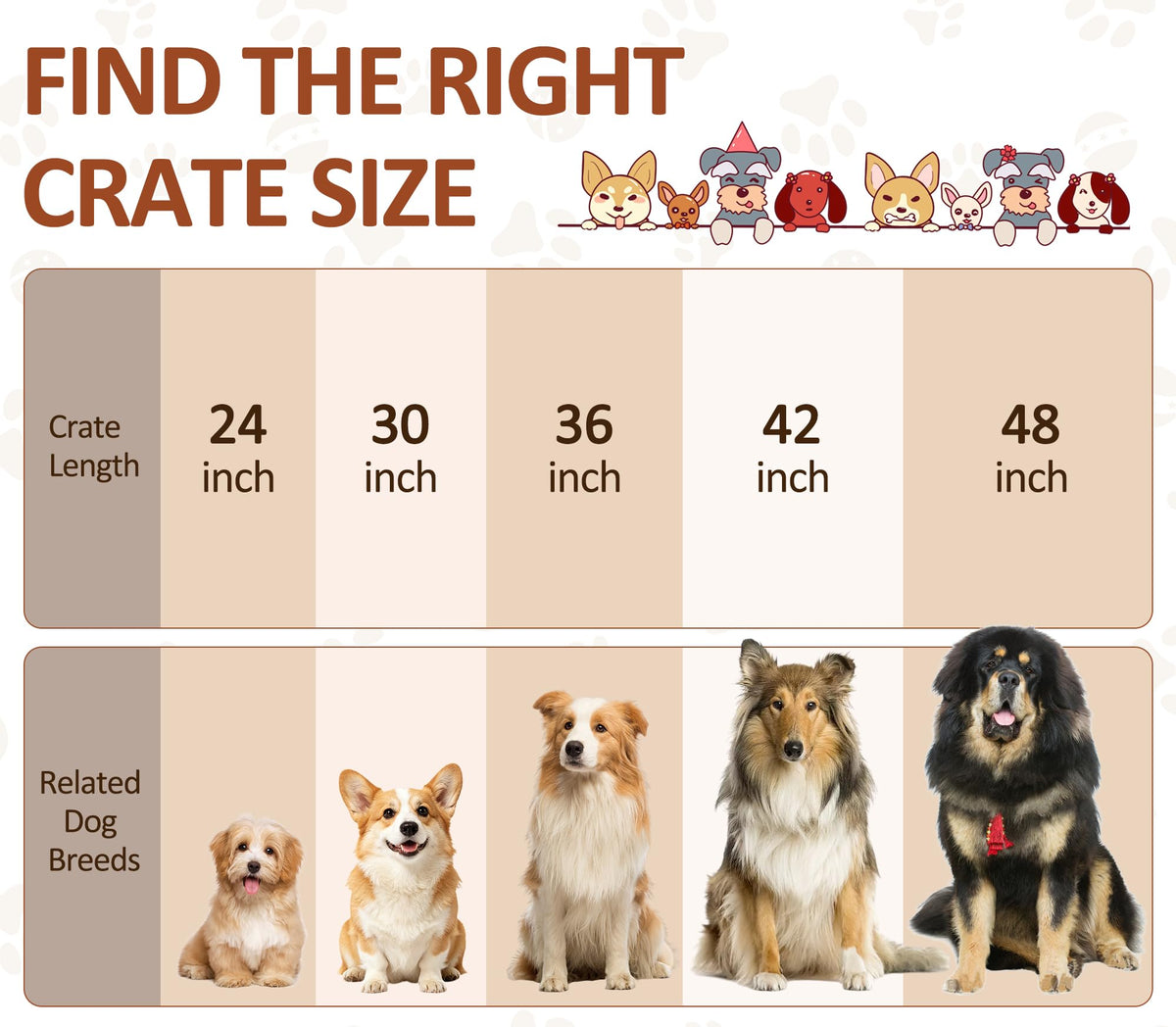 48 inch Folding Metal Wire Dog Crate with Double Door I614