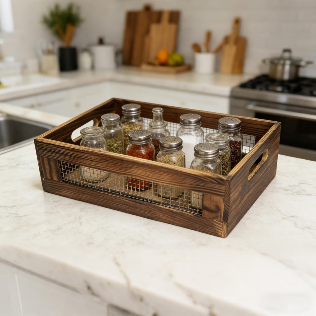 Set of 3 Wooden Nesting Crate A54145