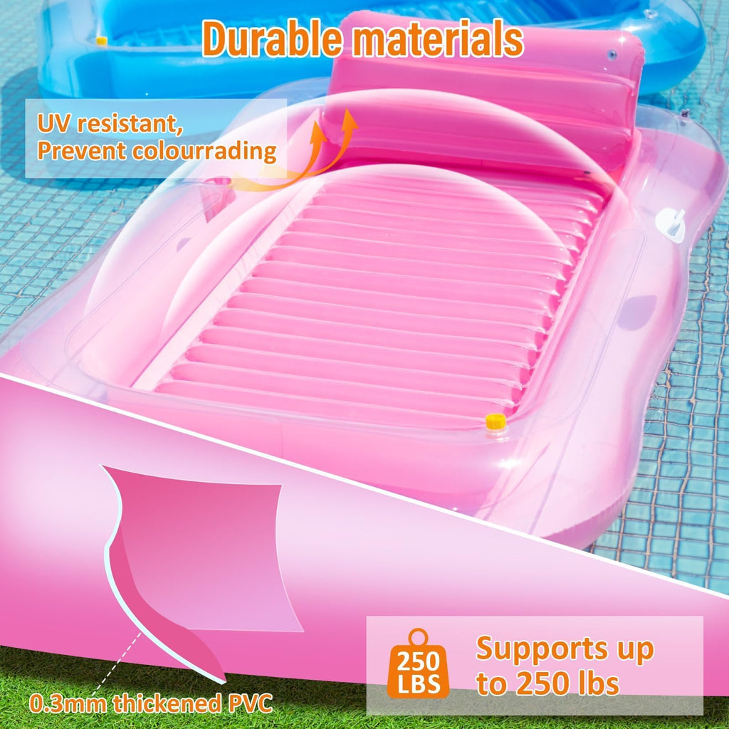 Inflatable Tanning Pool Lounger Float with Sprinkler W235